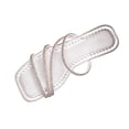 thumbnail image 1 of Wensltd Women Multi Thin Strap Slide Slippers Open Toe Flat Indoor Outdoor Slide Slippers for Daily Leisure Wear Solid Color Silver, 1 of 9