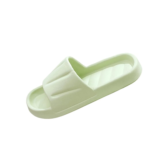 Wensltd Women Open Toe Slippers Flat Slide Soft Sole Lightweight Wide Width Daily Outdoor Walking Slippers Green