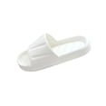 thumbnail image 1 of Wensltd Women Open Toe Slippers Flat Slide Soft Sole Lightweight Wide Width Daily Outdoor Walking Slippers White, 1 of 5
