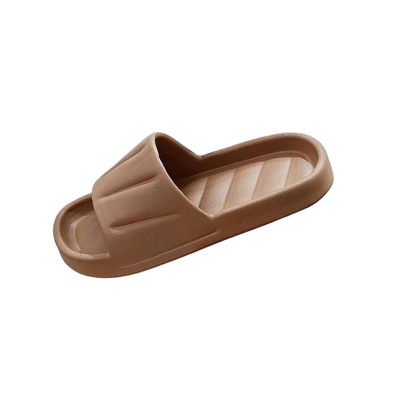 Wensltd Women Open Toe Slippers Flat Slide Soft Sole Lightweight Wide Width Daily Outdoor Walking Slippers