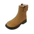 thumbnail image 1 of Wensltd Women Ankle Boots Low Heel Solid Color Autumn Winter Shoes Trendy Short Boots​, 1 of 9