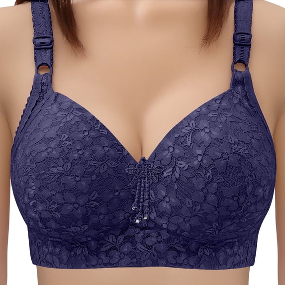 Wensltd Women Plus Size Lightly Padded Bra Wireless Daily Wear Bra Soft Comfortable Full Coverage Style All Seasons Daily XXL-XXXXL