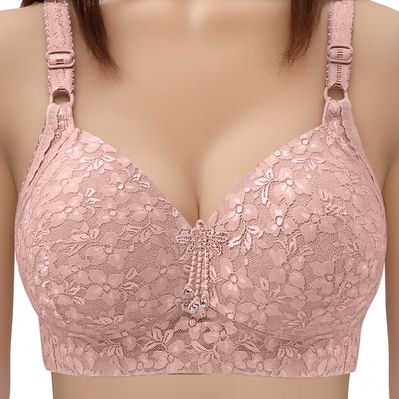 Wensltd Women Plus Size Lightly Padded Bra Wireless Daily Wear Bra Soft Comfortable Full Coverage Style All Seasons Daily XXL-XXXXL