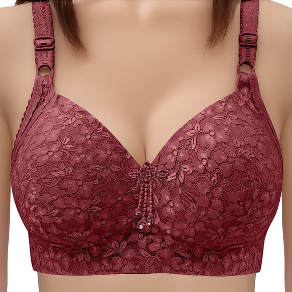 Wensltd Women Plus Size Lightly Padded Bra Wireless Daily Wear Bra Soft Comfortable Full Coverage Style All Seasons Daily XXL-XXXXL