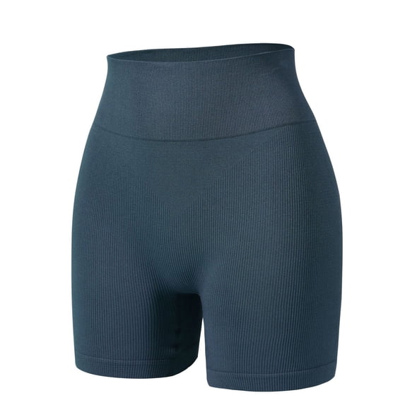 Wensltd Women Plus Size Tummy Control High Waist Butt Lift Pants Black Comfortable Everyday Shorts