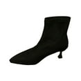 thumbnail image 1 of Wensltd Women Pull On Short Boots Pointed Toe Work Party Shoes Fashion Heel Booties, 1 of 9