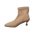 thumbnail image 1 of Wensltd Women Pull On Short Boots Pointed Toe Work Party Shoes Fashion Heel Booties, 1 of 8