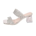 thumbnail image 1 of Wensltd Women Sandals Block Heel Comfortable Open Toe Chunky Sandals Dressy Plus Size, 1 of 9