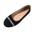 thumbnail image 1 of Wensltd Women Shoes Casual Solid Color Loafers Soft Sole Comfort Shoes for Daily Wear Round Toe Shoes Black, 1 of 9