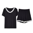 thumbnail image 1 of Wensltd Women Sleep Pants Elastic Waist Wide Leg Soft Lightweight Comfy Casual Nightwear for All Season, 1 of 5