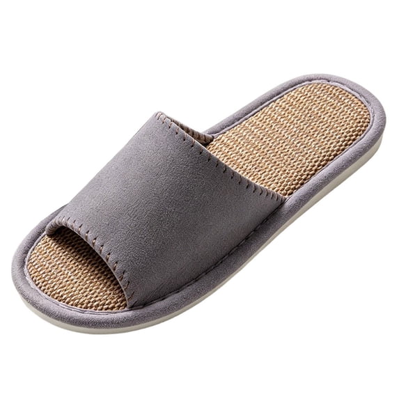 Wensltd Women Slippers Wide Strap Slide Slippers Open Toe House Slippers Solid Color for Summer Indoor