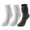 thumbnail image 1 of Wensltd Women Soft Comfortable Slouch Socks Casual Stretch Loose Fit Mid Calf Fashion Daily Wear Ankle Socks Green, 1 of 2