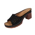 thumbnail image 1 of Wensltd Women Solid Color Chunky Heel Sandals Thick Sole Spring Summer Casual Comfortable Dressy Beach Daily Walking Stylish Comfortable Sandals, 1 of 9