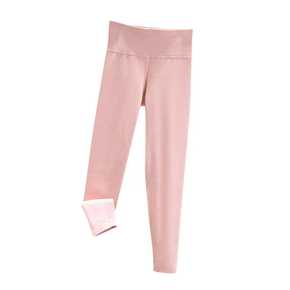 Wensltd Women Solid Color High Waisted Plus Size Sleep Long Pants Winter Warm Lightweight Simple Casual Spring Summer Fall Pajama Bottoms Pink