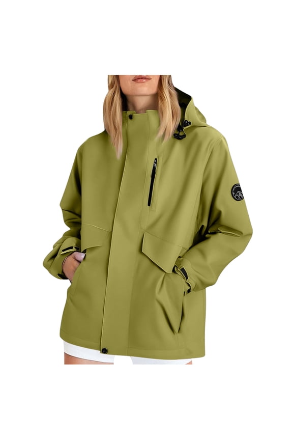 Women Sports Jacket Outdoor Windproof Zipper Hooded Jacket for Cycling Hiking