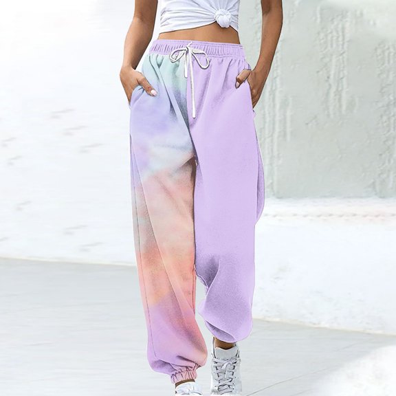 Wensltd Women Sweatpants with Drawstring Baggy Joggers Pants