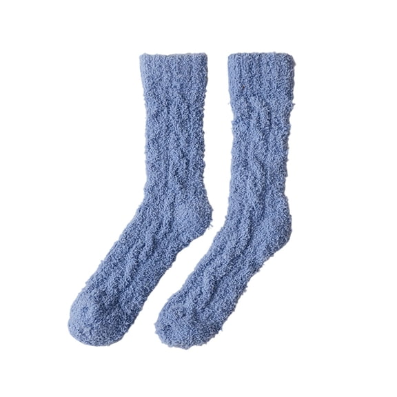 Wensltd Women Thick Thermal Socks Mid Calf Warm Cozy Soft Sock Home Casual Daily Wear Solid Color Comfort Socks