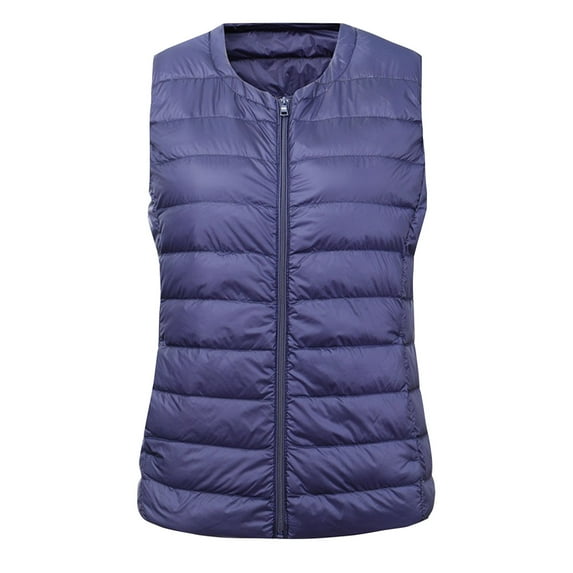 Wensltd Women Warm Vest Solid Color Comfortable Fall Winter Sleeveless Outerwear Jackets