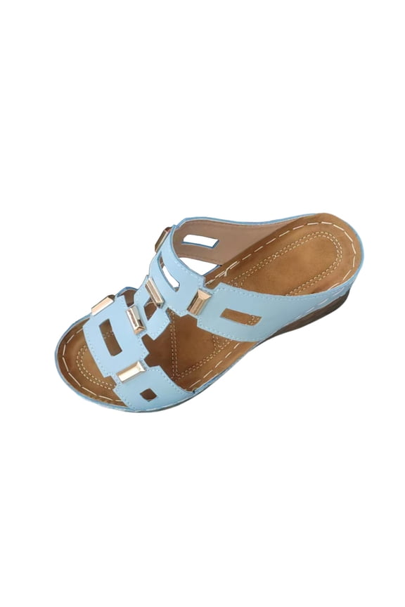 Women Wedge Sandals Soft Soled Sandals Spring Summer Round Toe Daily Wear