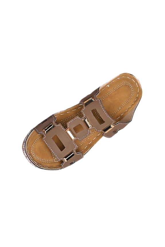 Women Wedge Sandals Soft Soled Sandals Spring Summer Round Toe Daily Wear