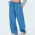 thumbnail image 1 of Wensltd Women Wide Leg Pants Elastic Waisted Lounge Baggy Pants, 1 of 6