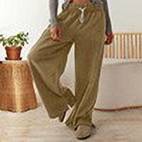 Wensltd Women Wide Leg Pants Elastic Waisted Lounge Baggy Pants
