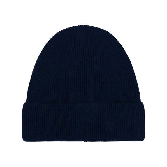 Wensltd Women Winter Fashion Oversized Knit Hat Solid Color Classic Beanie Casual Outdoor Warm Black