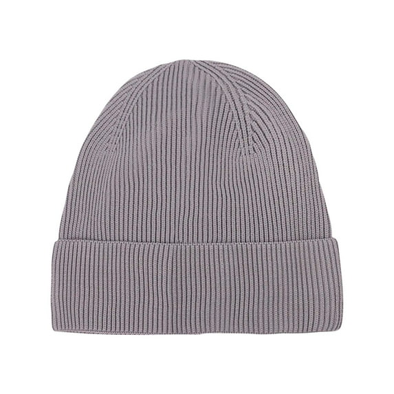 Wensltd Women Winter Fashion Oversized Knit Hat Solid Color Classic Beanie Casual Outdoor Warm Black