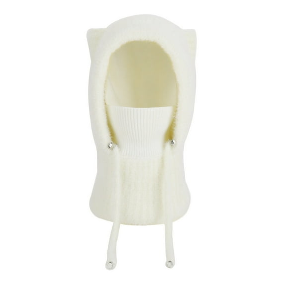 Wensltd Women Winter Fleece Lined Knit Hat Scarf Headwear Thickened Warm Outdoor Beanie Fashion Style for Skiing Hiking Cycling