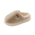 thumbnail image 1 of Wensltd Women Winter Fuzzy Slippers Red Indoor Cozy Soft Memory Foam House Slipper for Women, 1 of 5