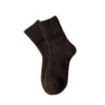 thumbnail image 1 of Wensltd Women Winter Thermal Fleece Lined Thick Sock Cold Weather Solid Color Warm Brown Ankle Socks, 1 of 2