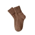 thumbnail image 1 of Wensltd Women Winter Thermal Fleece Lined Thick Sock Cold Weather Solid Color Warm Brown Ankle Socks, 1 of 3