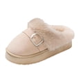 thumbnail image 1 of Wensltd Women Winter Vintage Slippers Soft Thick Sole Fleece-Lined Indoor Outdoor Fashion Casual Cozy Slippers, 1 of 4