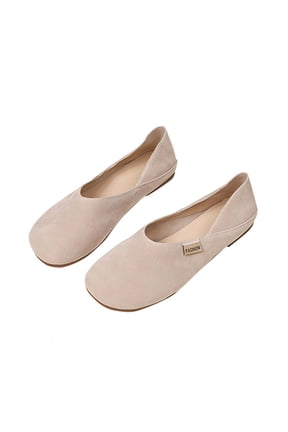 Women Work Flats Wide Width Round Toe Soft Sole Comfort Casual Shoes for Spring Fall