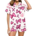 thumbnail image 1 of Wensltd Women's 2 Piece Pajama Set Short Sleeve Sleepwear Valentine's Day Print Short Pant Casual Soft Cozy Home Outfit, 1 of 5