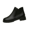 thumbnail image 1 of Wensltd Women's Boots Pull On Solid Color Chunky Mid Heel Versatile Fashion Winter Short Boots, 1 of 8