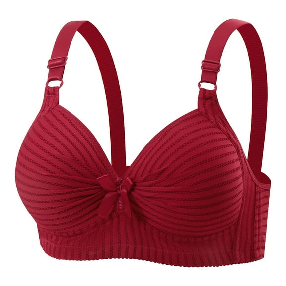 Wensltd Women's Breathable Padded Bra Daily Comfy Style All Season Versatile Soild Color Underwear Bra