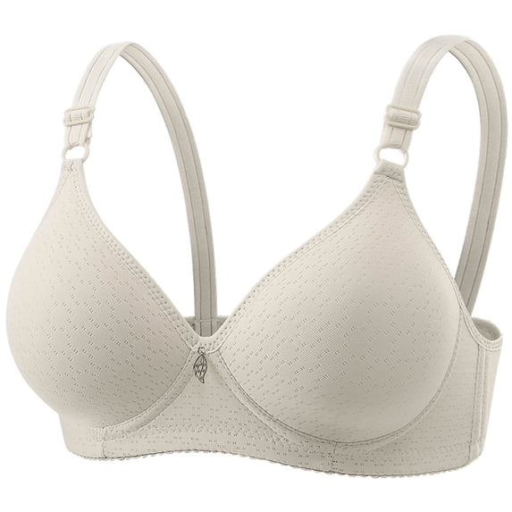 Wensltd Women's Breathable Padded Bra Daily Comfy Style All Season Versatile Soild Color Underwear Bra