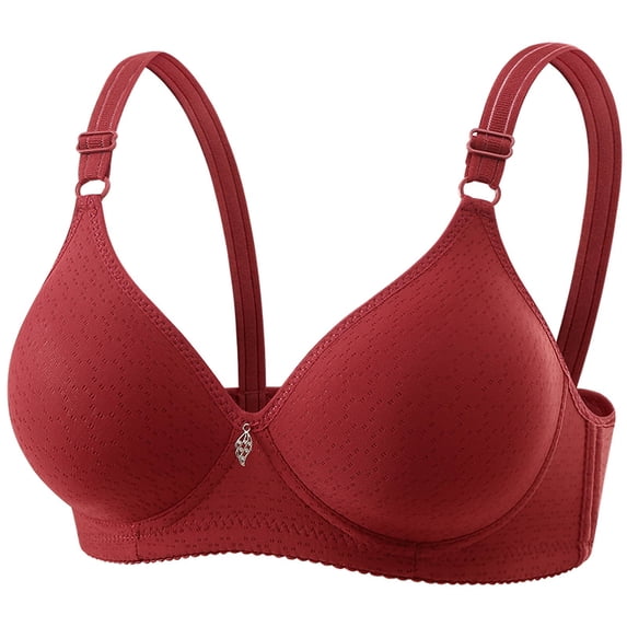 Wensltd Women's Breathable Padded Bra Daily Comfy Style All Season Versatile Soild Color Underwear Bra