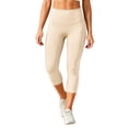 thumbnail image 1 of Wensltd Women's Capri Length Yoga Pants Solid Soft Stretchy High Waist Side Pocket Daily Pants, 1 of 7