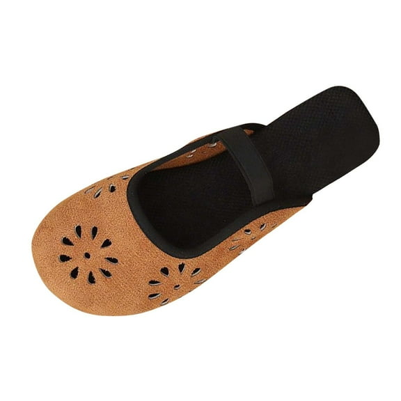 Wensltd Women's Casual Closed Toe Hollow Out Flat Slippers Comfortable Spring and Summer Shoes