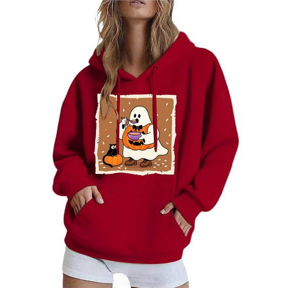 Wensltd Women's Casual Lightweight Hoodies with Pockets Long Sleeve Sweatshirts Loose Pullovers