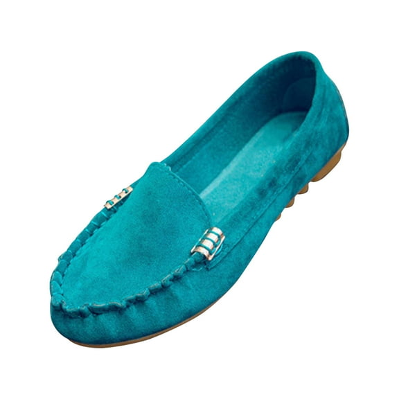 Wensltd Women's Casual Solid Color Slip On Ballet Flats Lightweight Breathable Spring Daily Versatile Flat Shoes