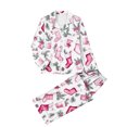 thumbnail image 1 of Wensltd Women's Christmas Sleepwear Turndown Collar Long Sleeve Two Piece Pajama Outfit Soft Lightweight, 1 of 5