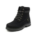 thumbnail image 1 of Wensltd Women's Chunky Heel Short Boots Casual Round Toe Elegant Black Fall Boots Comfortable, 1 of 3