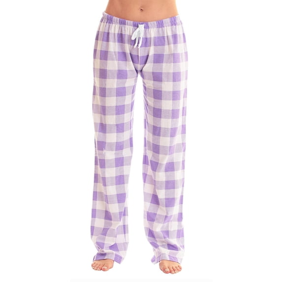 Wensltd Women's Drawstring Elastic Waist Soft Checkered Sleep Pants Comfortable Home Wear for Spring Autumn Winter