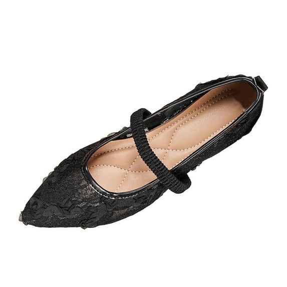 Wensltd Women's Fashion Casual Solid Color Pointed Toe Ballet Flats for Women Comfortable Loafers Work Walking Shoes