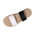thumbnail image 1 of Wensltd Women's Flat Sole Sandals Summer Color Block Strap Sandals Beach Wear Trendy Outdoor Comfortable Slippers Black, 1 of 5