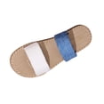 thumbnail image 1 of Wensltd Women's Flat Sole Sandals Summer Color Block Strap Sandals Beach Wear Trendy Outdoor Comfortable Slippers Sky Blue, 1 of 5
