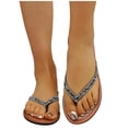 thumbnail image 1 of Wensltd Women's Flip Flops Sandals Lightweight Soft Sole for Spring Summer Beach Outdoor Daily Walking Wear Vacation Sandals Gold, 1 of 8